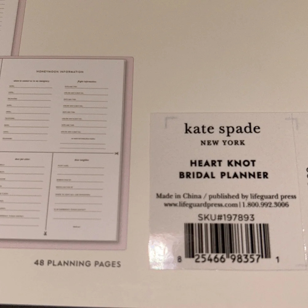 Kate Spade bridal planner